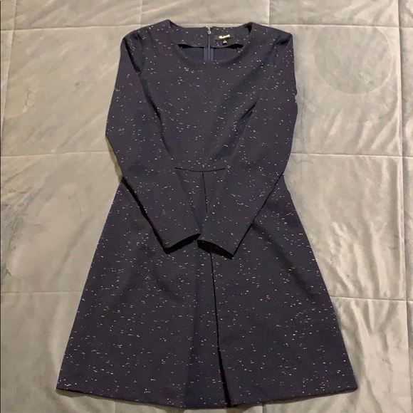 Madewell Navy White Speckled Dress - Picture 2 of 6